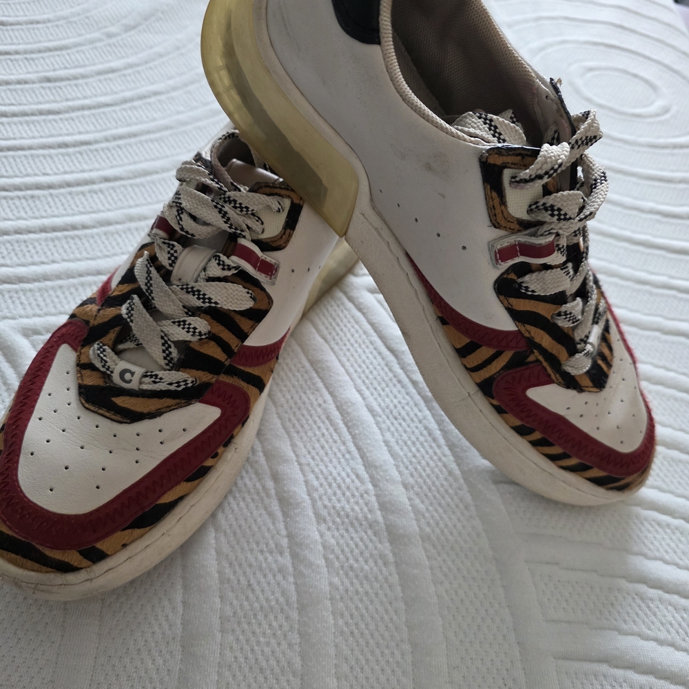 Coach Citysole Women's Sneakers - White, Red, Black, Brown Size 7.5
